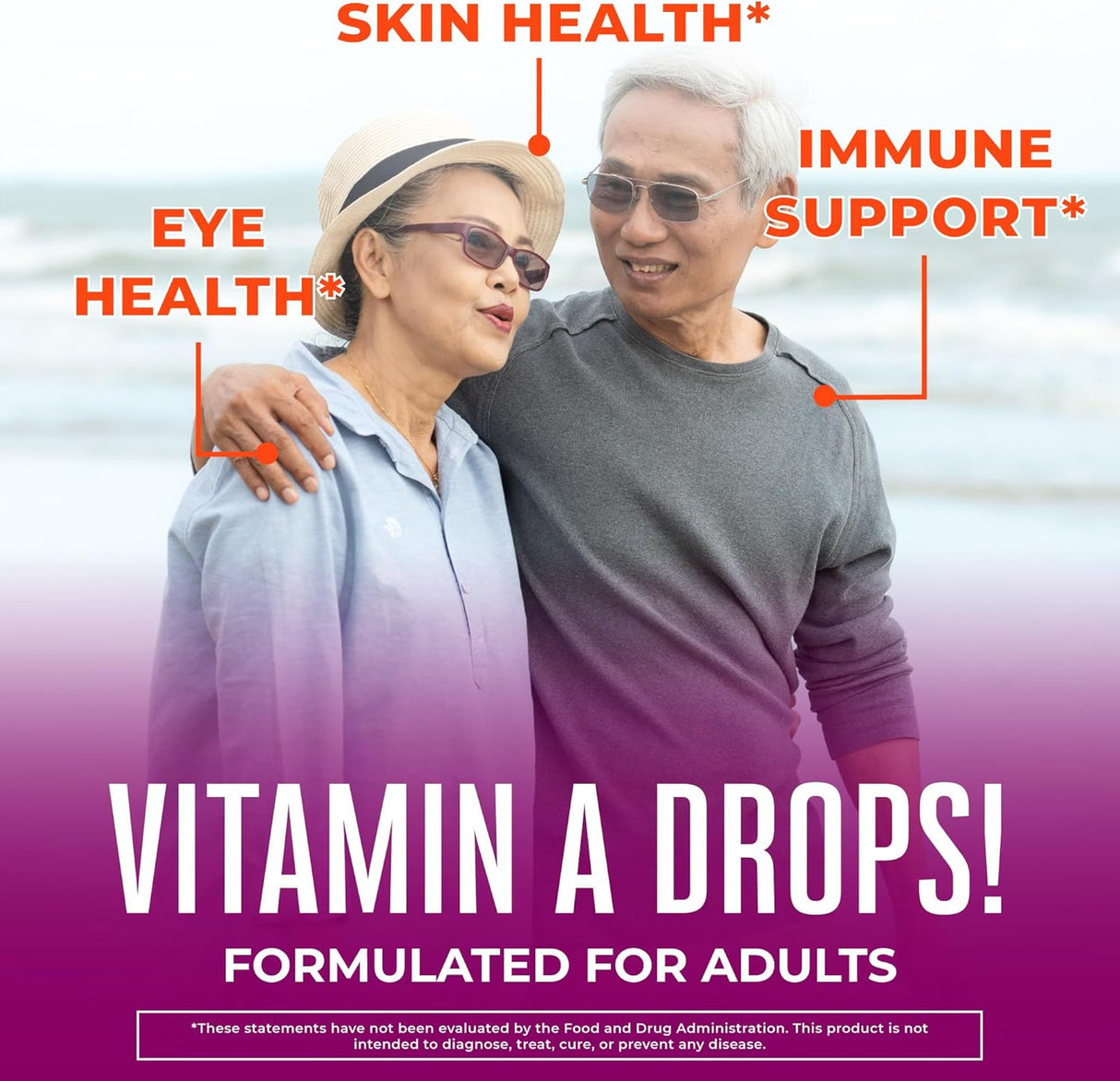 Suplemento Gotas líquidas orgánicas de vitamina A USDA