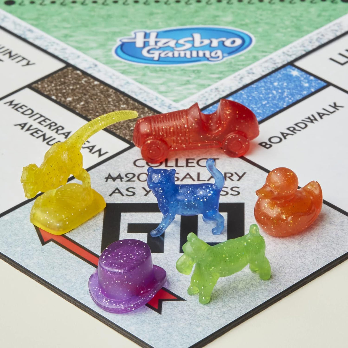 Monopoly Sparkle Edition, Hasbro Gaming, Tokens Brillantes, Exclusivo