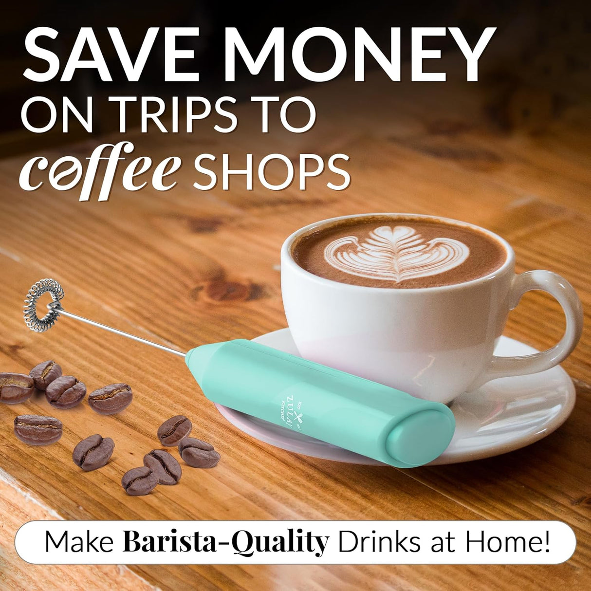 Espumador de leche potente y portátil para café, modelo FrothMate