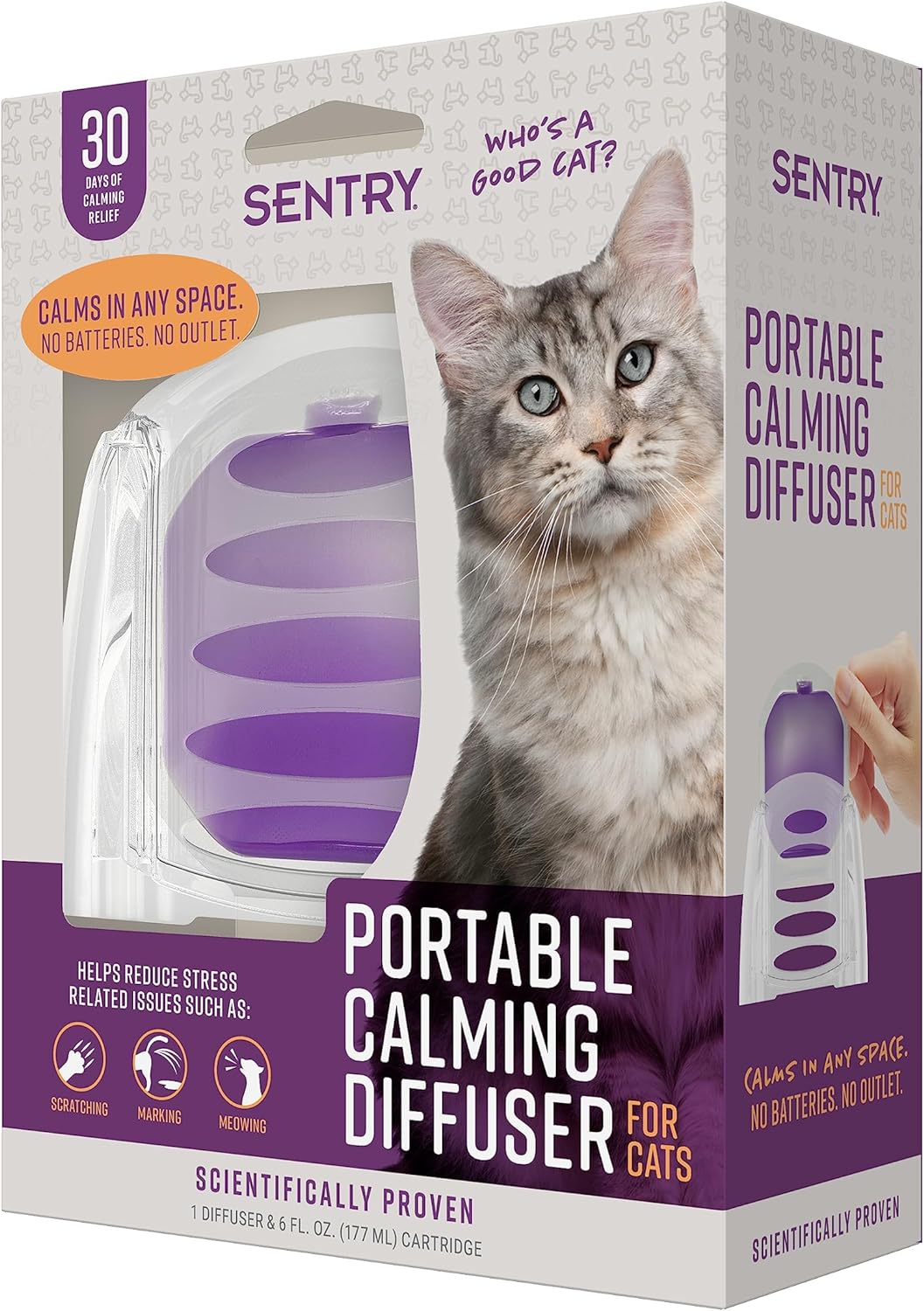 Difusor calmante portátil Sentry para gatos