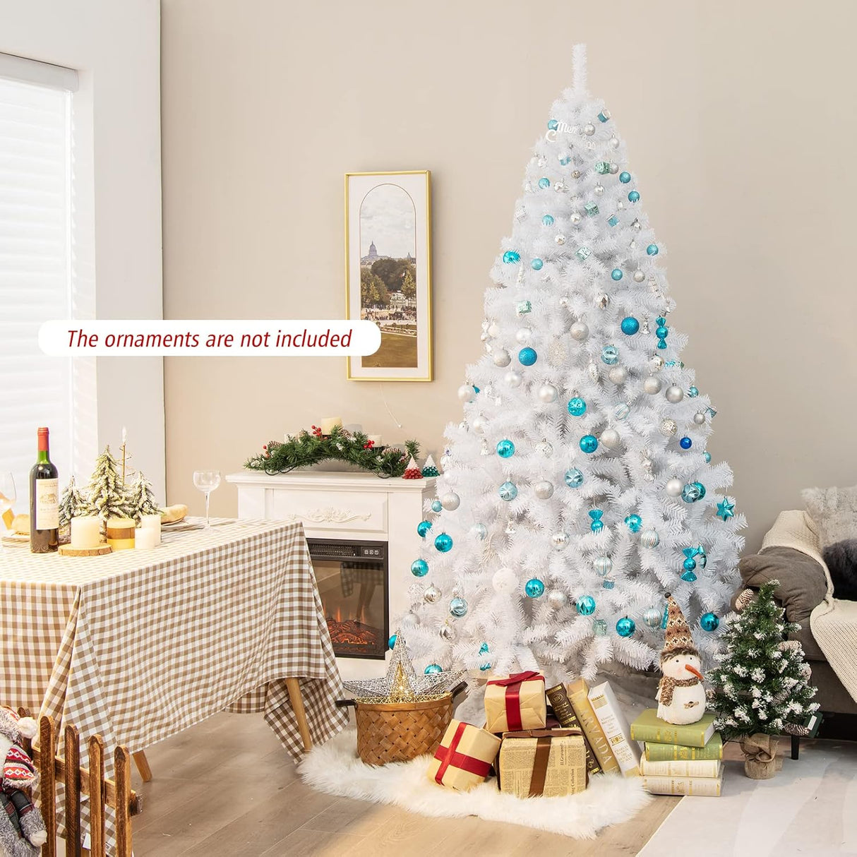 Árbol de Navidad Artificial 7.5ft Goplus, Pino Premium, Unlit