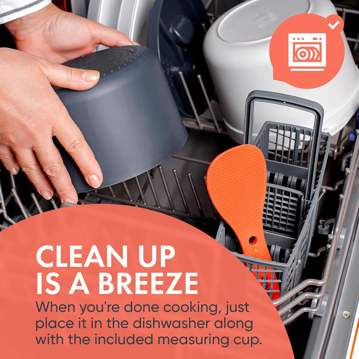 Cocedor de arroz y pasta, marca X, diseño sin desorden, 8 tazas