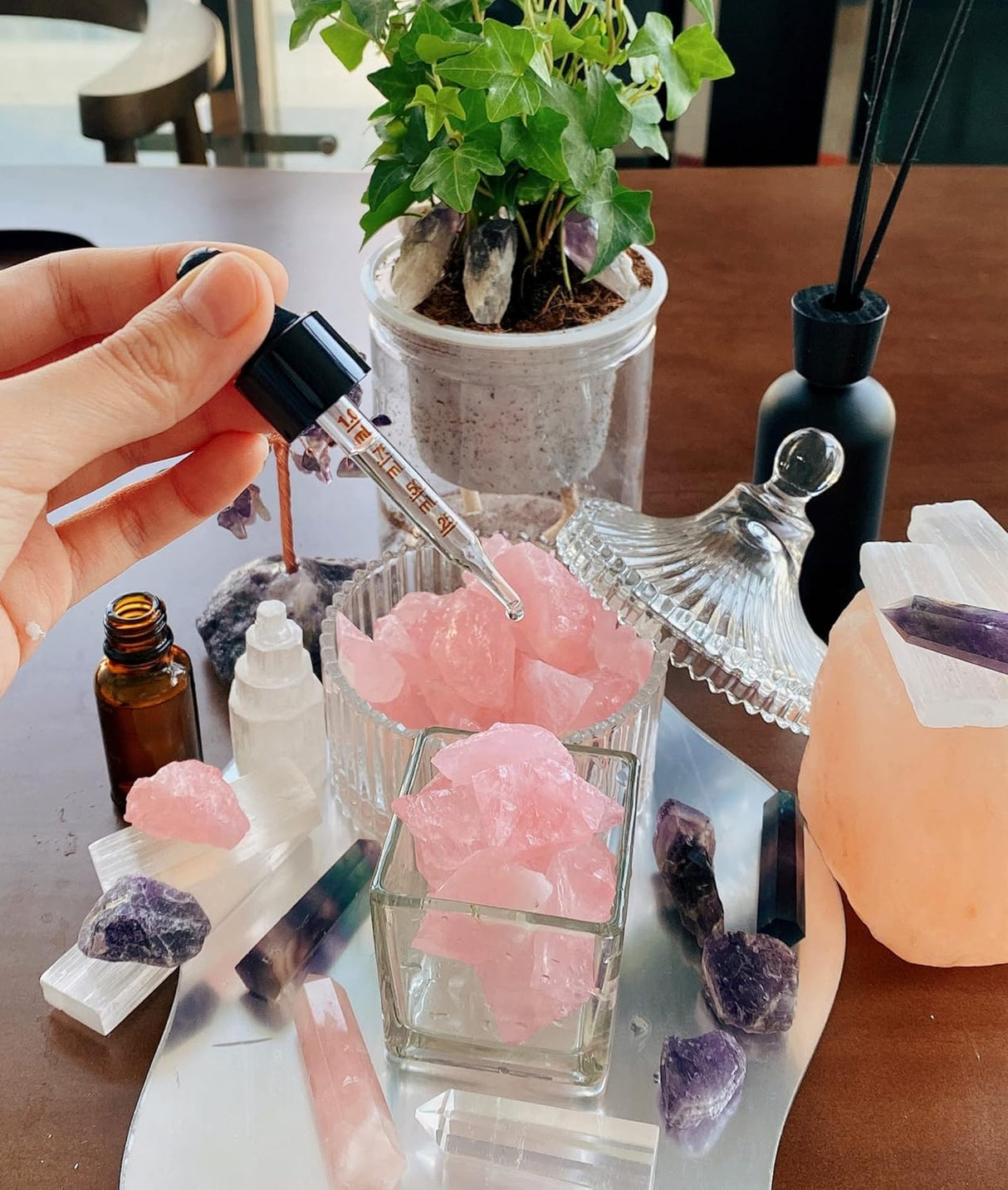 Cristales de Cuarzo Rosa Natural para Sanación y Decoración