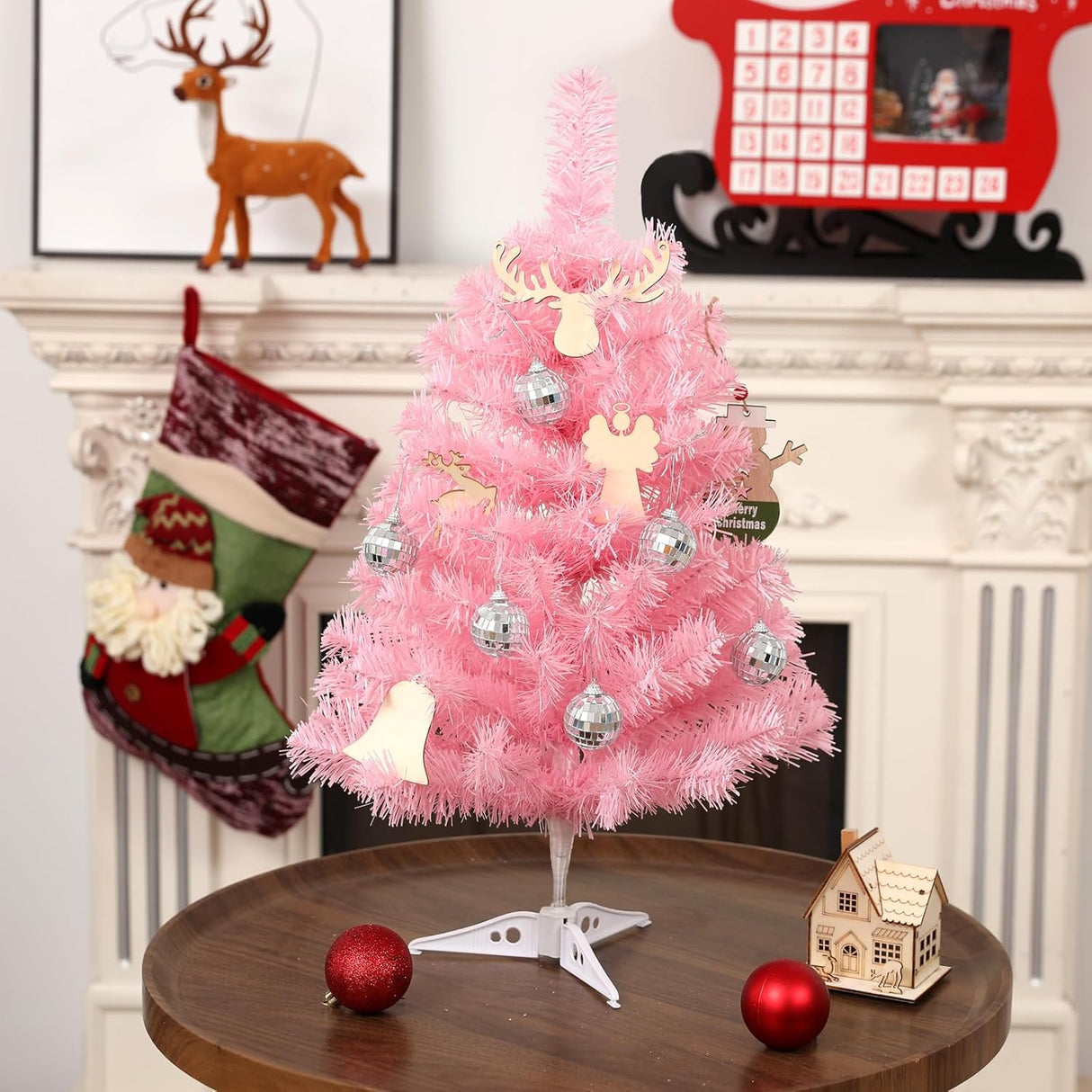 Árbol de Navidad Artificial 2FT Mini con Base Plástica, Modelo 2023