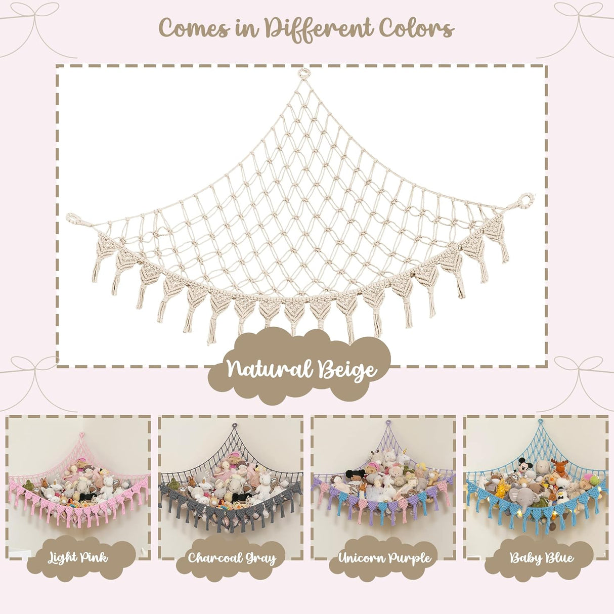 Hamaca de Almacenamiento de Juguetes, Extra Large, 25LB, LED