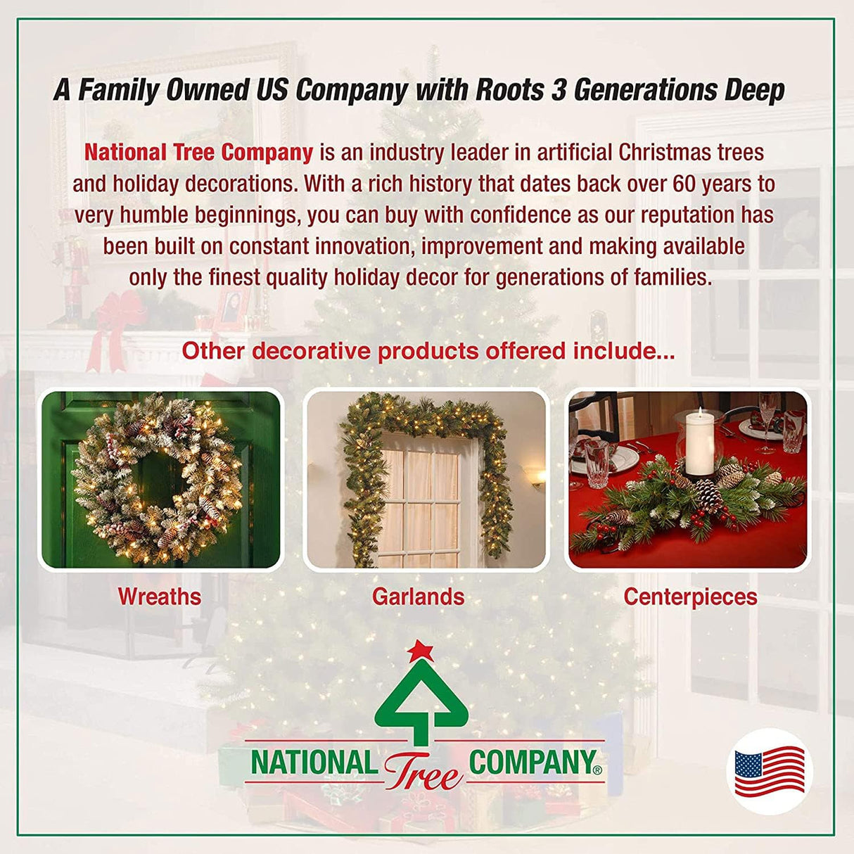 Árbol de Navidad Artificial Mini, National Tree Company, 4 pies, Kincaid Spruce