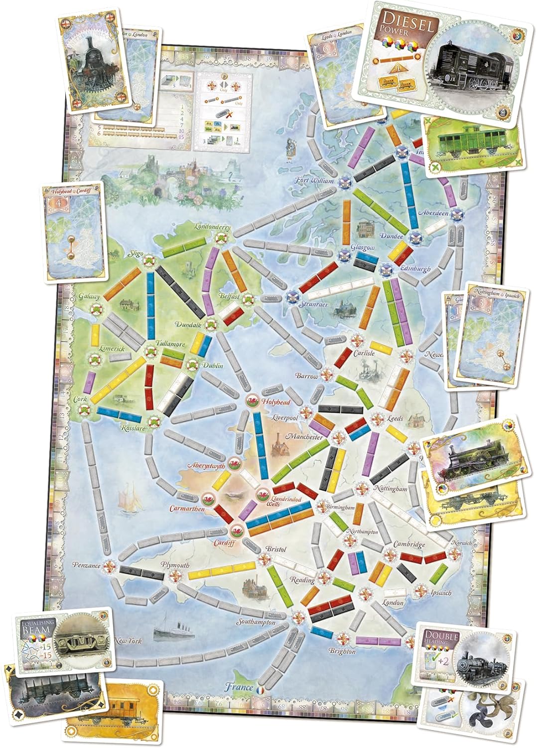 Expansión Ticket to Ride Reino Unido y Pennsylvania - Days of Wonder