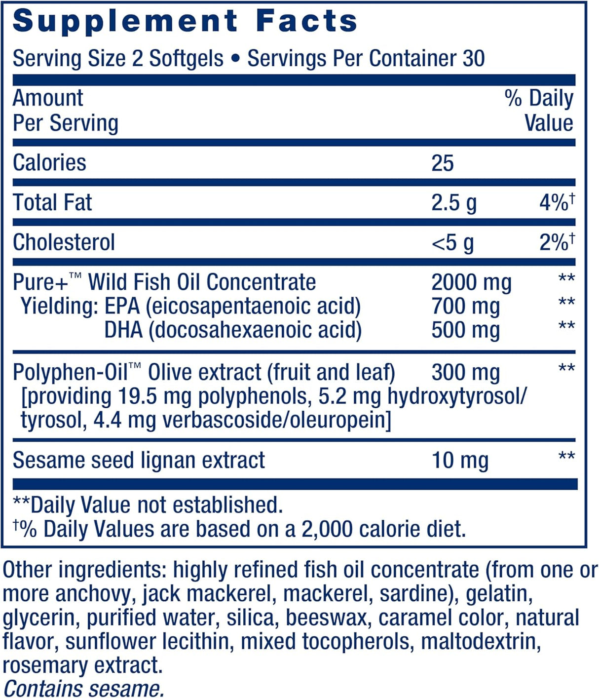 Suplemento de Omega-3, Life Extension, 60 gelatinas suaves