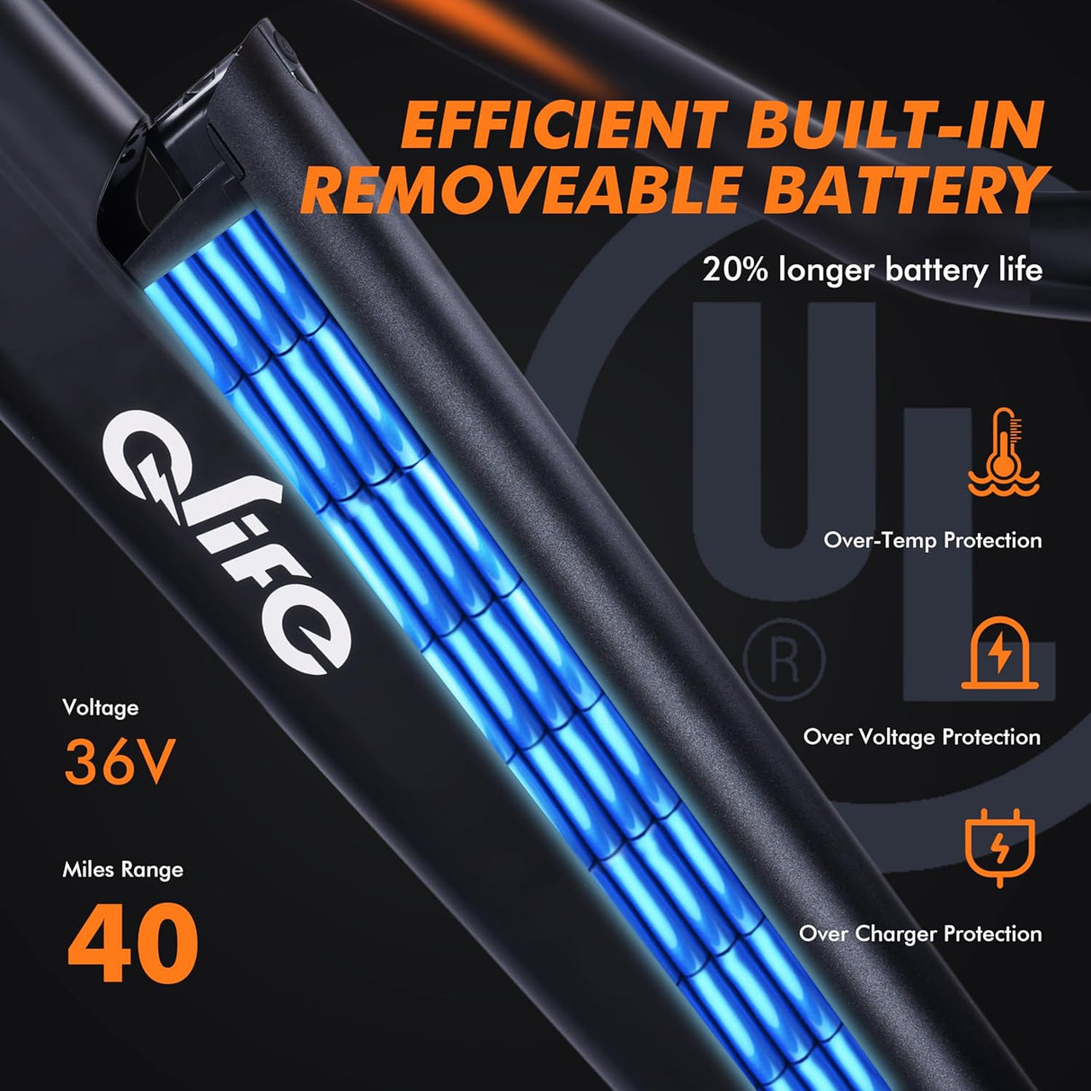 Bicicleta Eléctrica Cityone 26 750W, Batería Removible