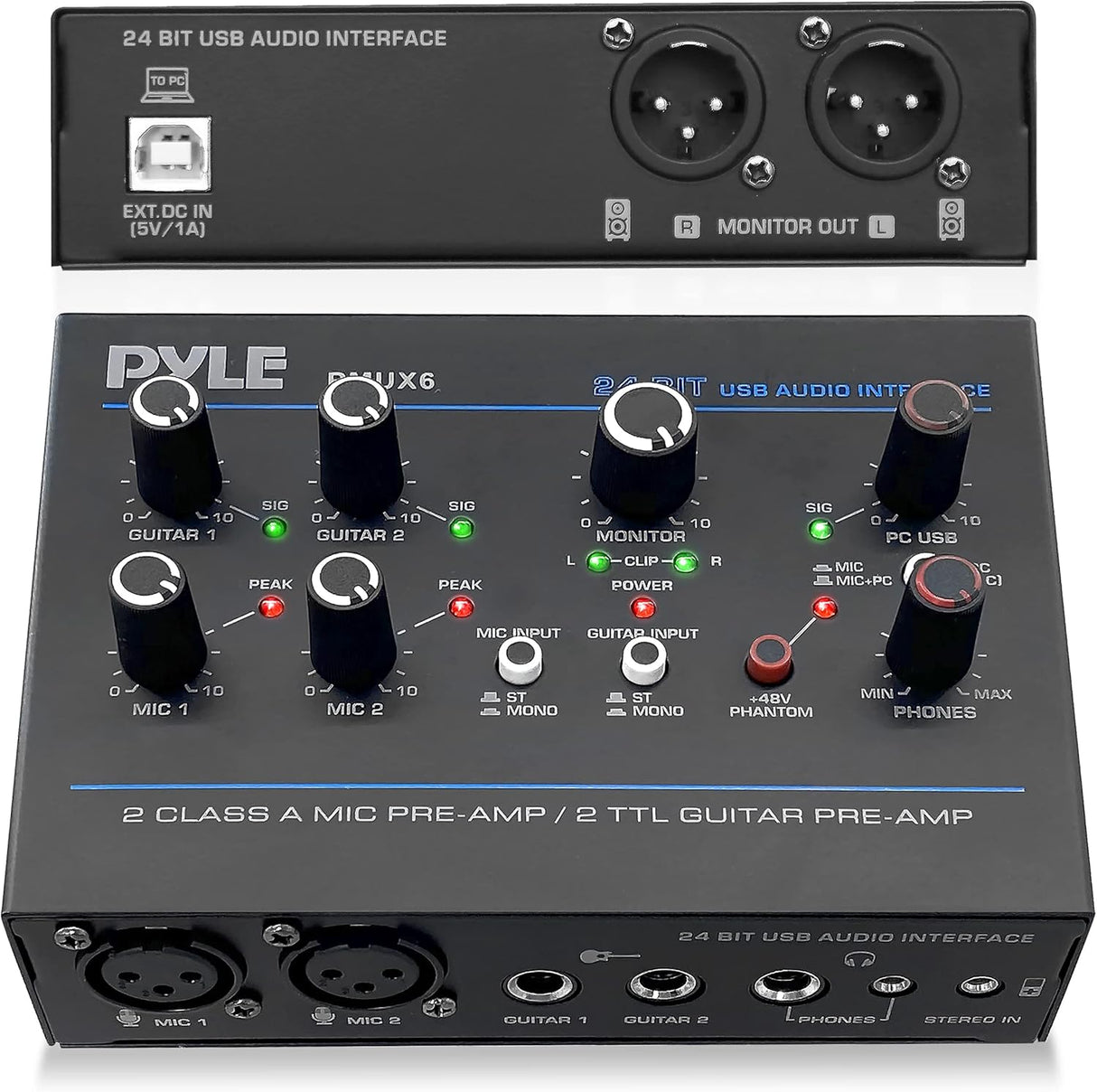 Amplificadores Interfaz de audio USB profesional  PMUX6