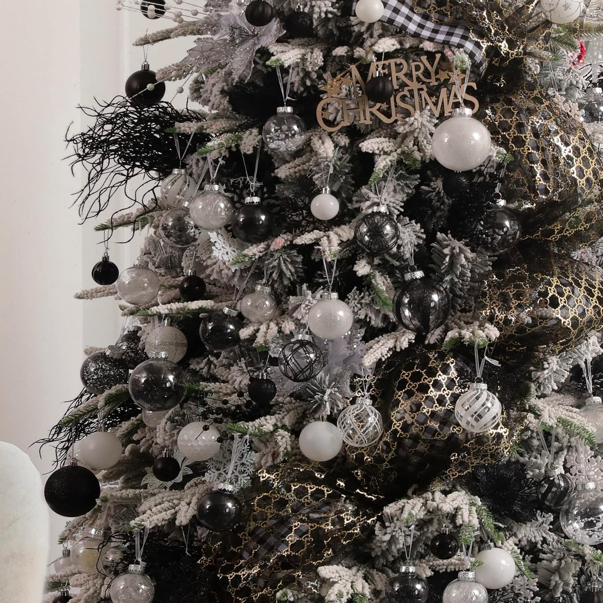 Navidad Adornos Transparentes, 24ct, Decorativas y Resistentes