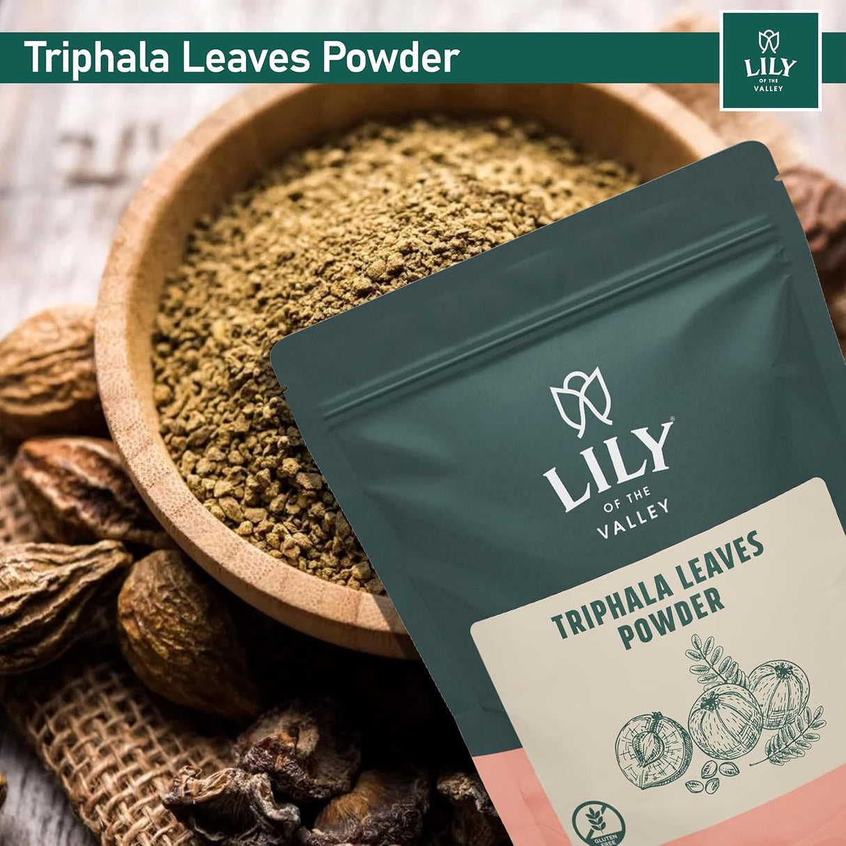 Suplemento Triphala Powder Mezcla de amla haritaki 16 onzas