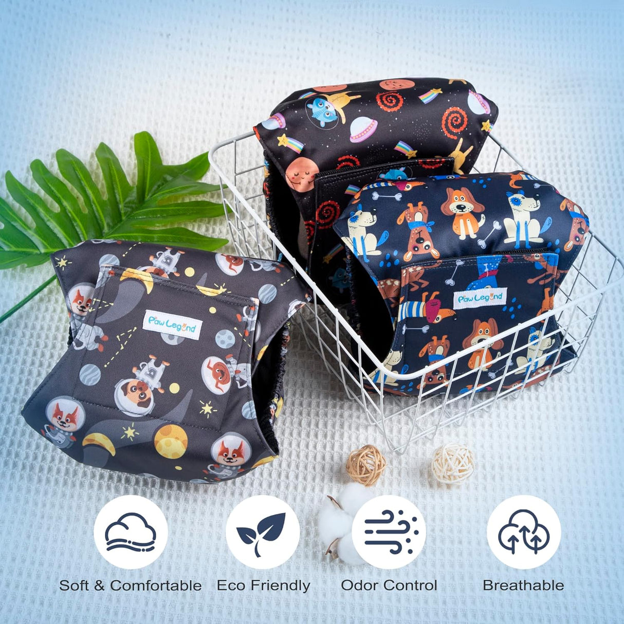 Paw Legend Pañales lavables Pañales de alta absorción para cachorros