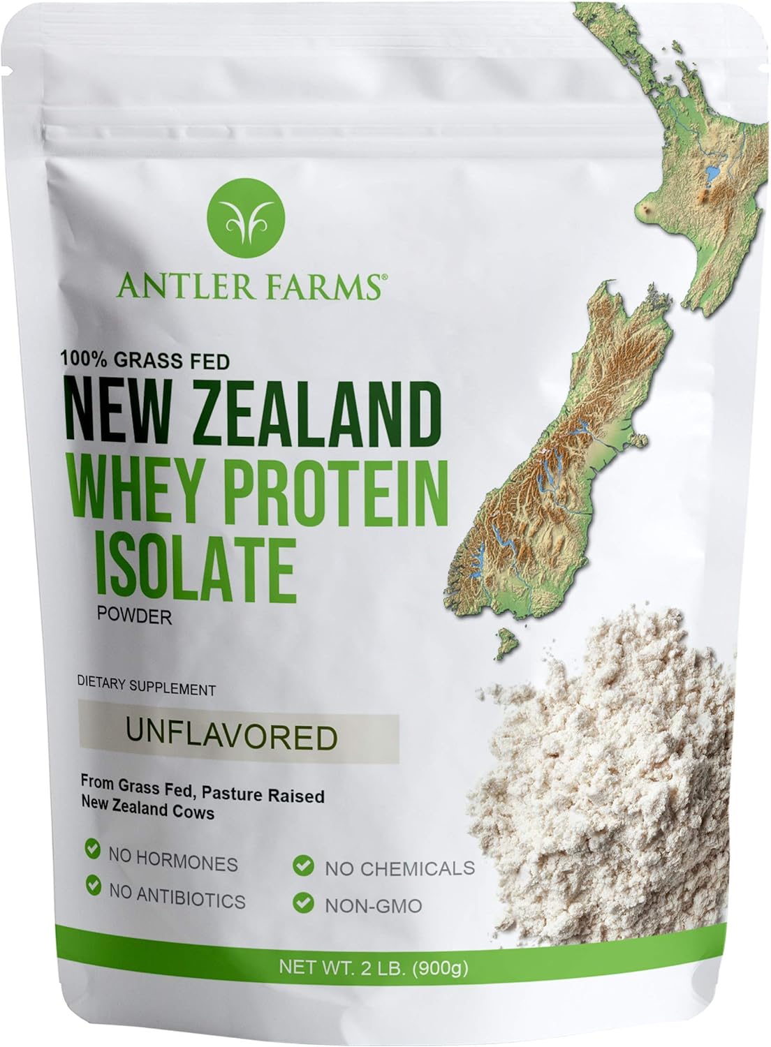 Proteína de suero de leche pura, Antler Farms, 2 lbs