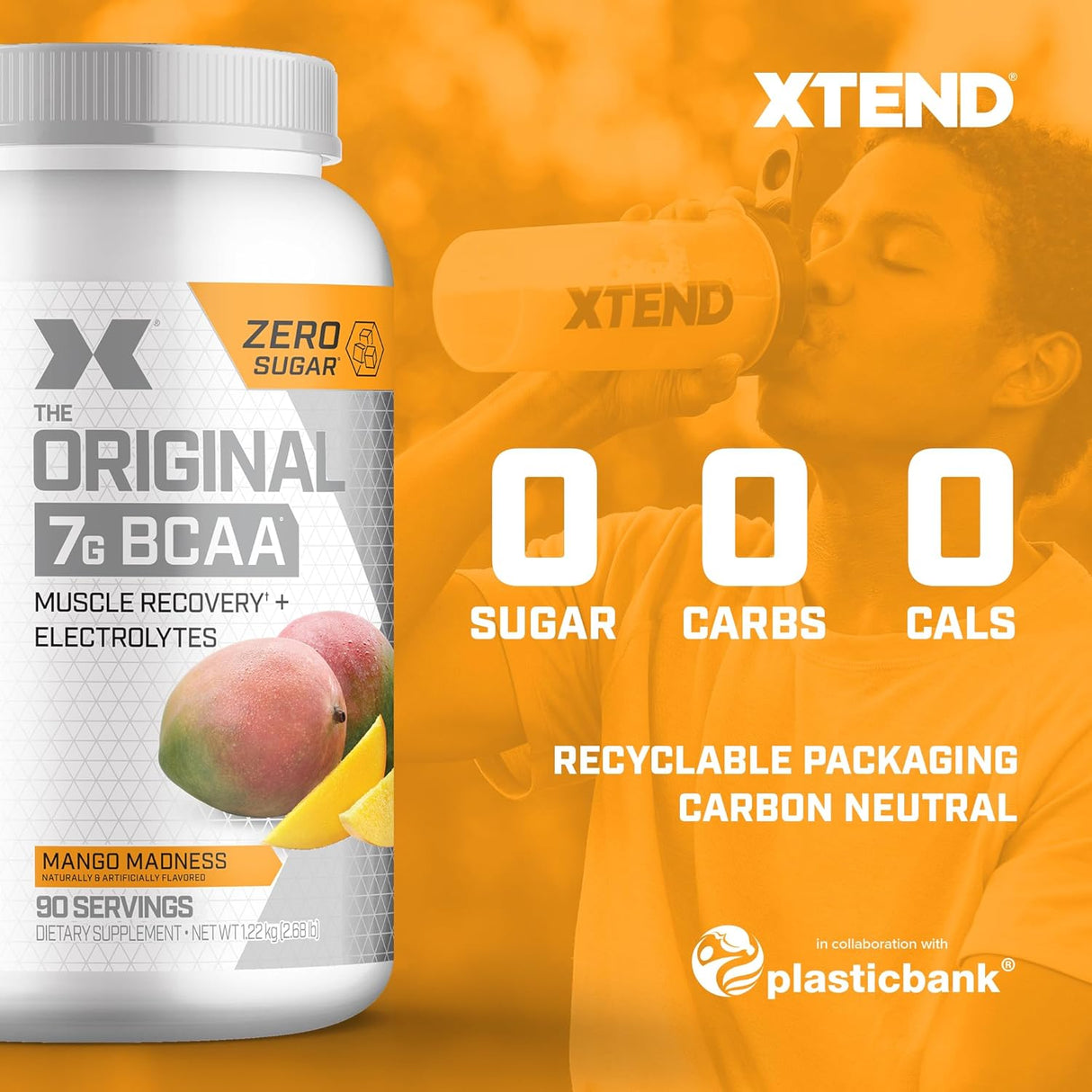 Polvo de BCAA sabor Mango para Recuperación Muscular