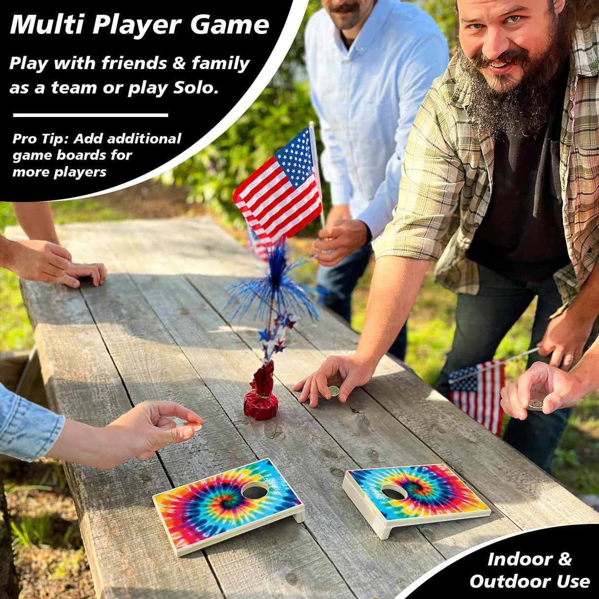 Juego de Mesa Coin Bouncing Party | Cornhole Viaje | Solo Tablero