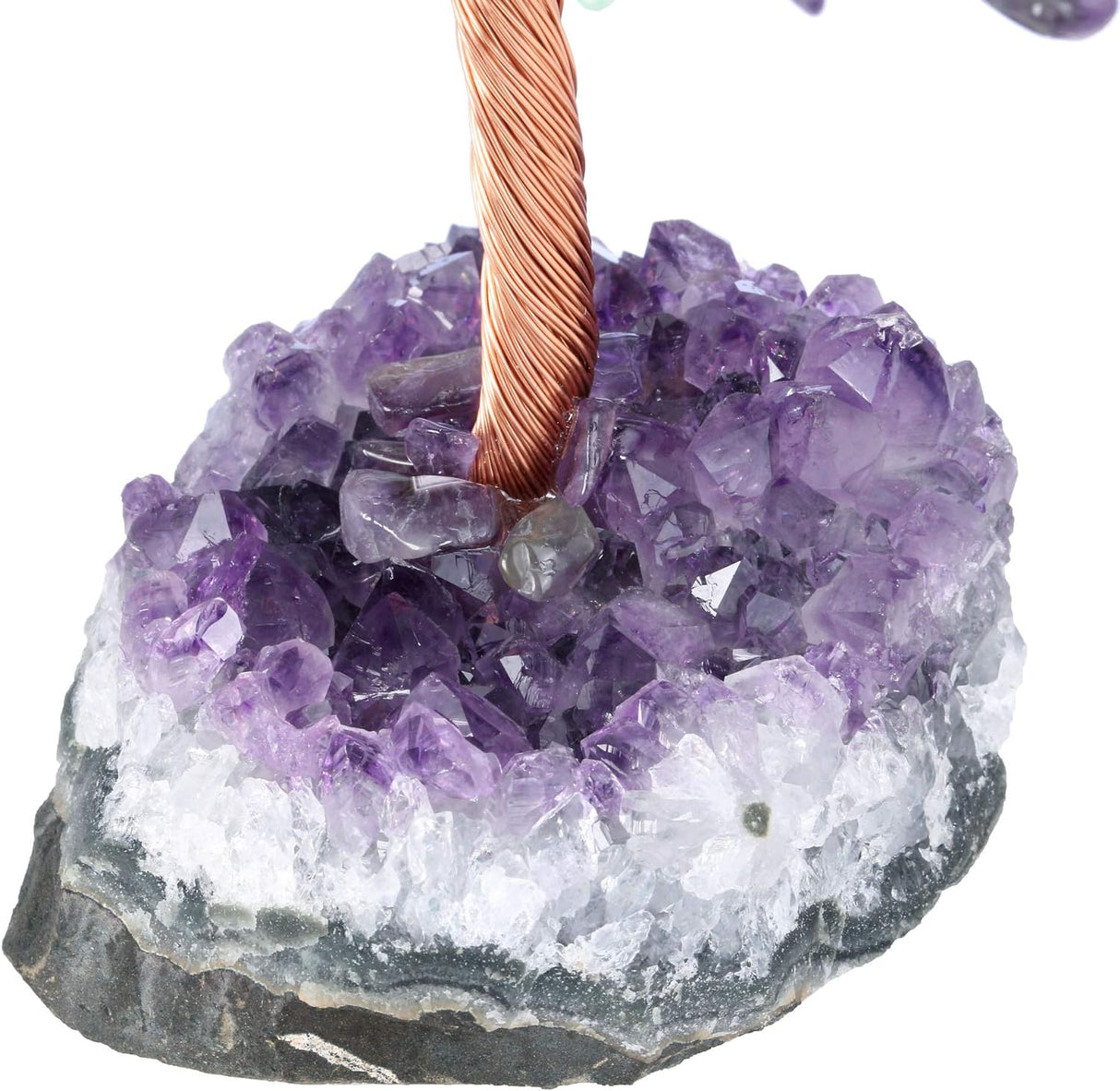 Jovivi Árbol de dinero de cristal curativo mixto de amatista