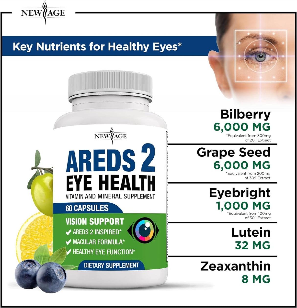 Suplemento AREDS 2 para Ojos con Luteína y Vitaminas