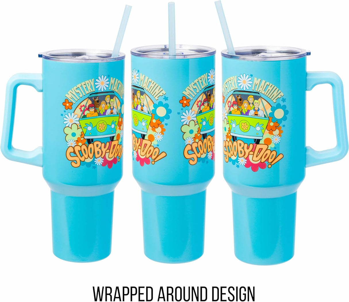 Taza de Acero Inoxidable Scooby Doo 40 oz con Asa y Popote