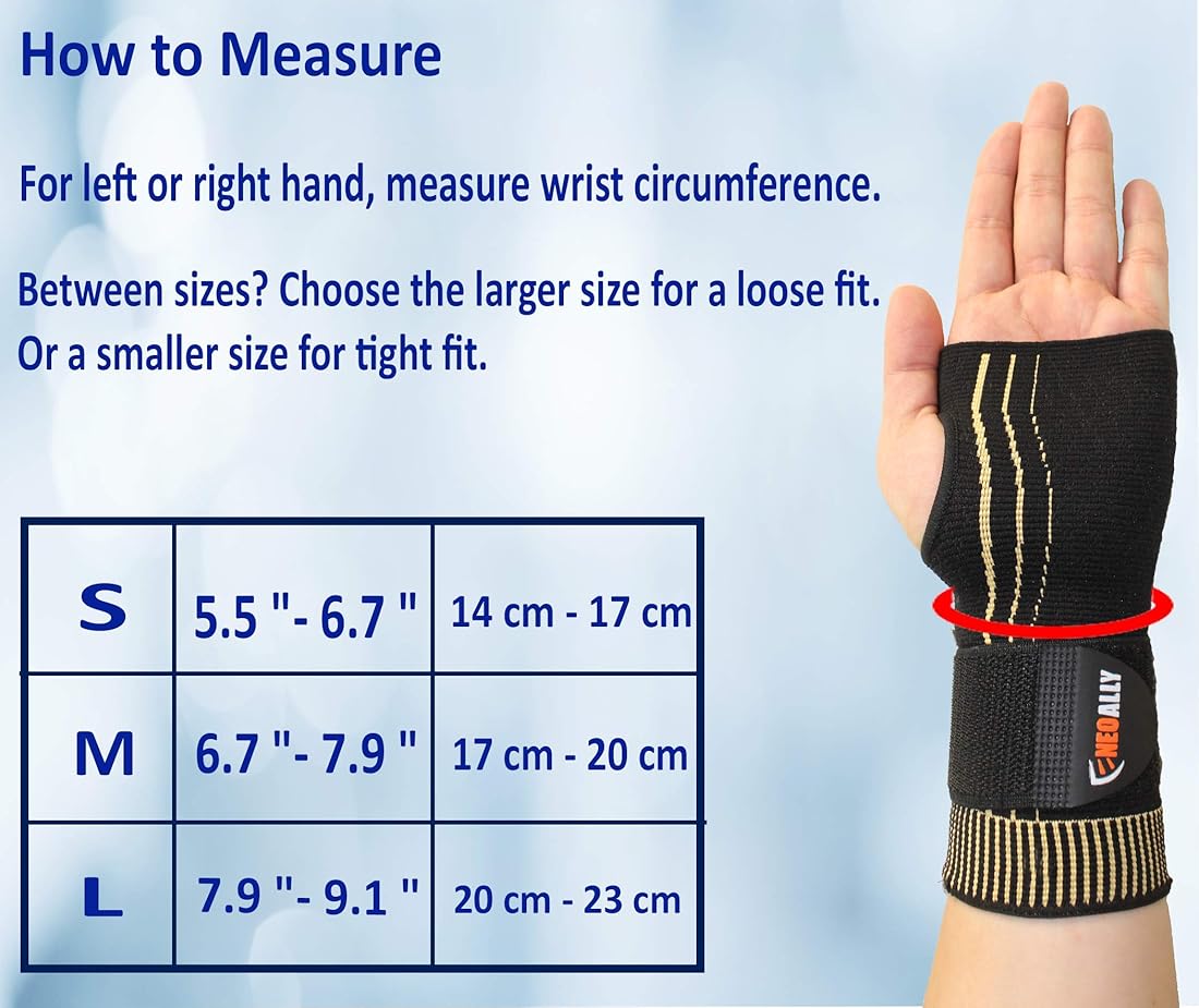 Muñequera de cobre con manga de compresión Brazalete