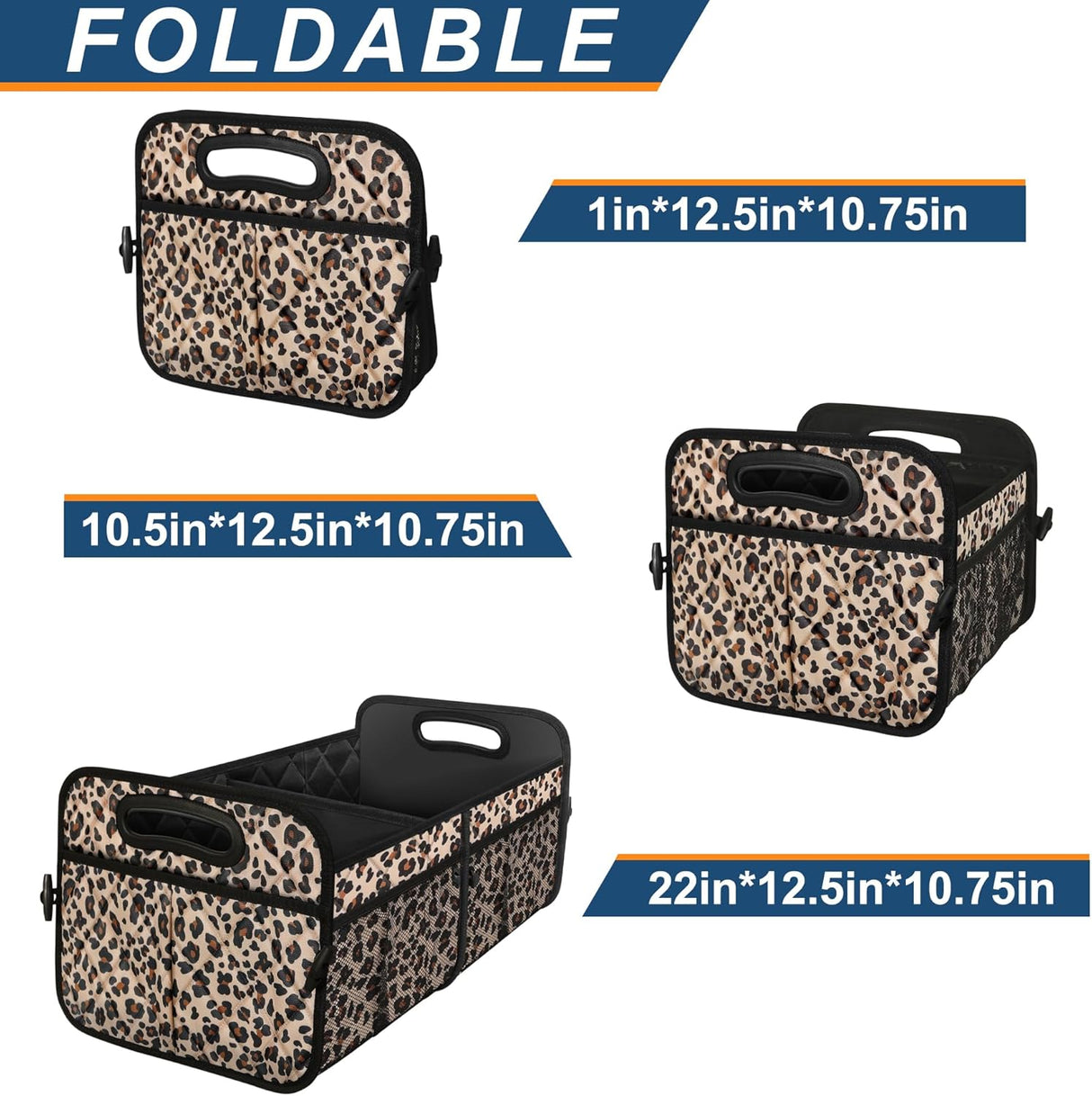 Organizador de Maletero Deosk, 6 Compartimentos, 50L, Plegable