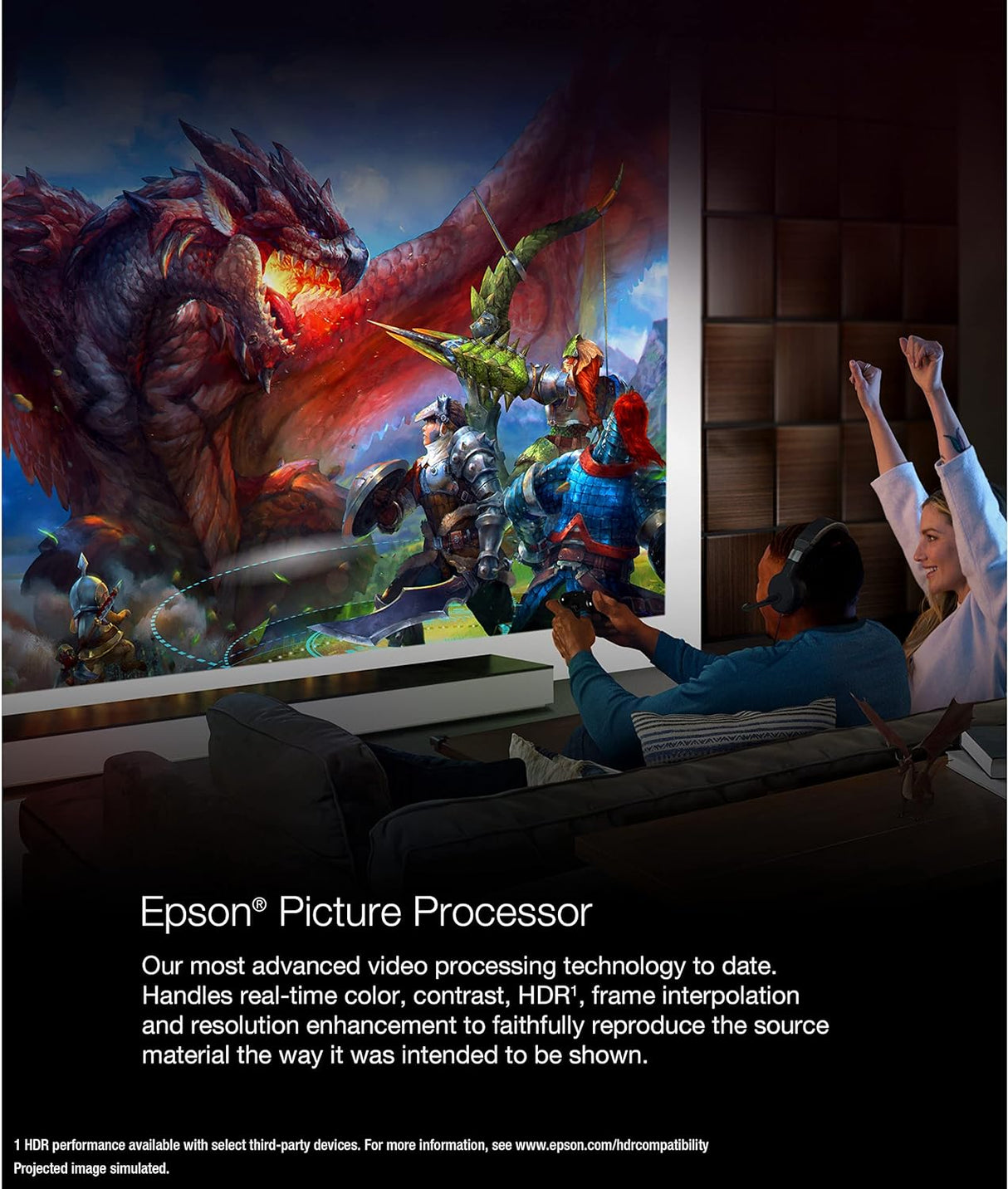 Proyector 4K Epson Home Cinema LS11000, 2500 Lúmenes, HDR