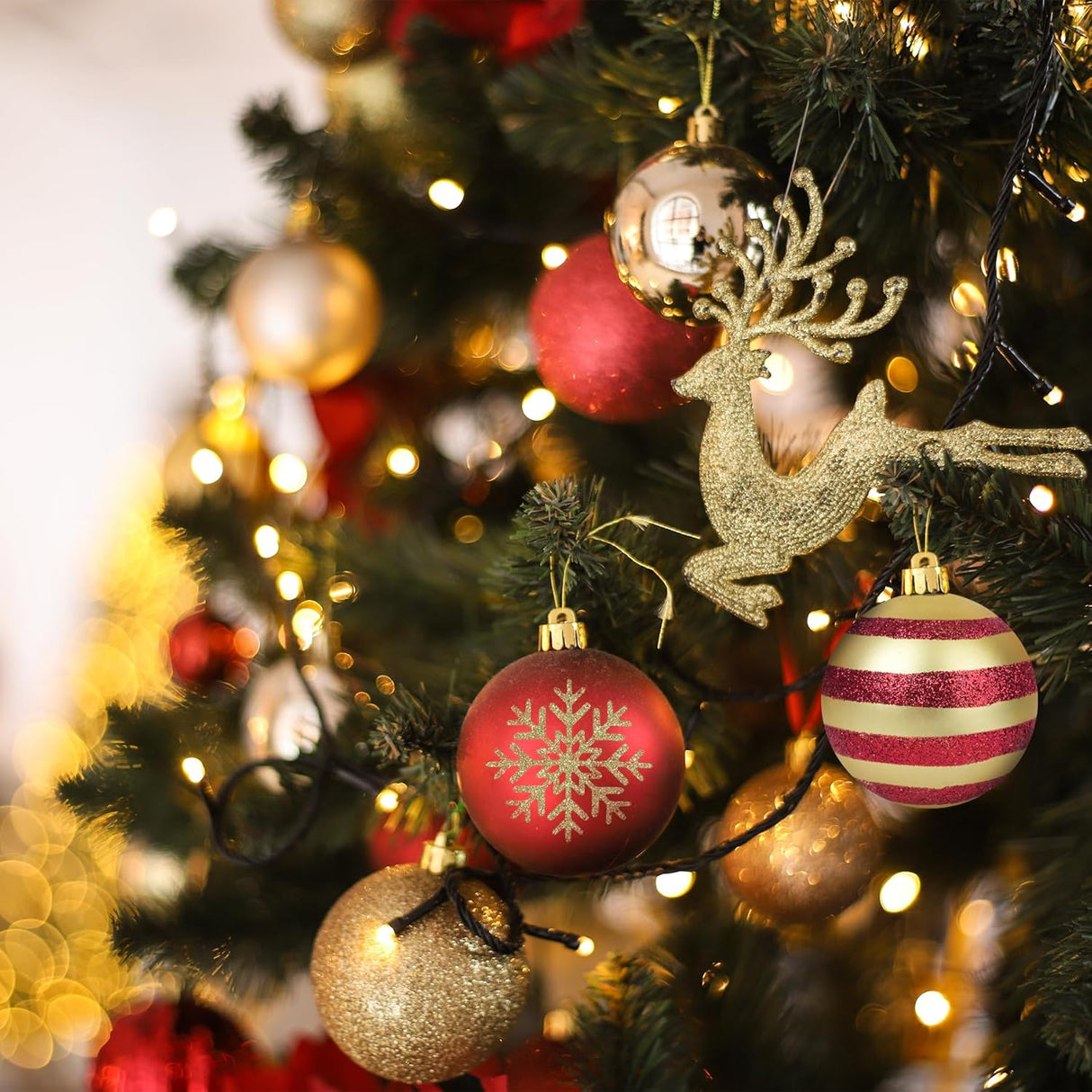 24pcs Bolas de Navidad 2.4 Adorno para Árbol de Navidad