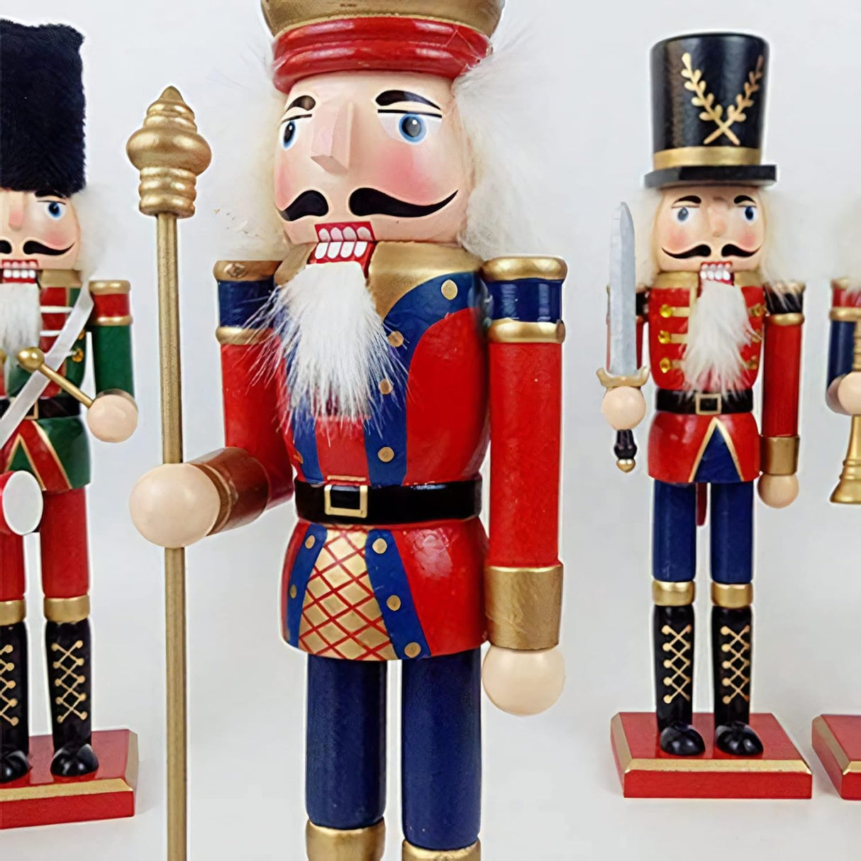 Adornos de Navidad Nutcracker de Madera 12 Pulgadas (Set)