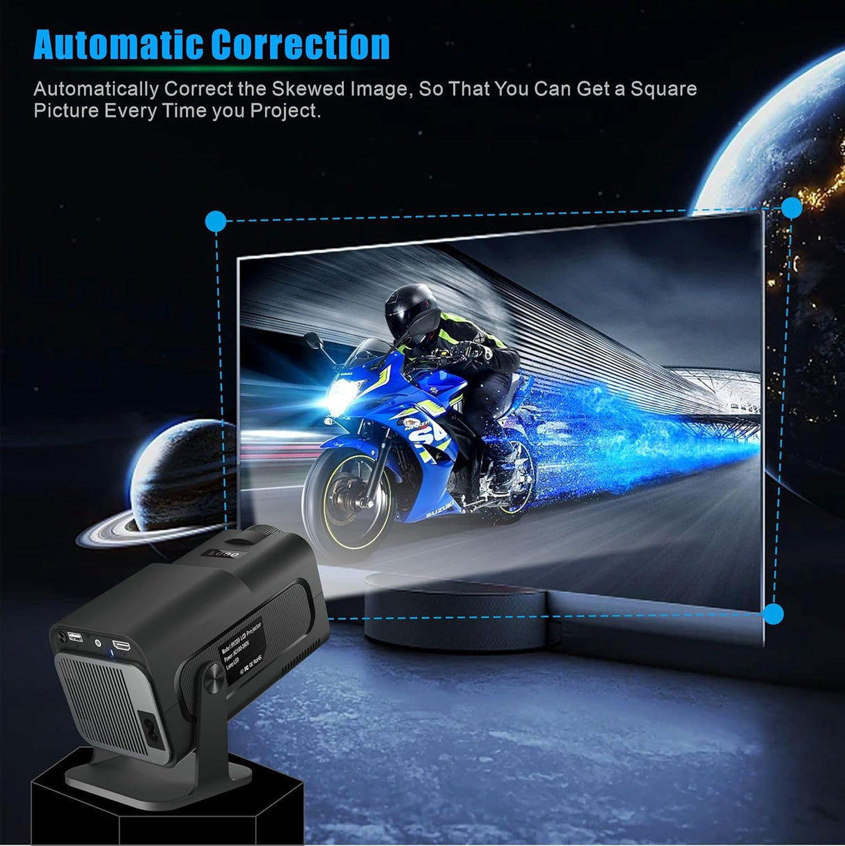 Proyector Mini 5G WIFI 1080P 4K, Bluetooth, Pantalla 30-150