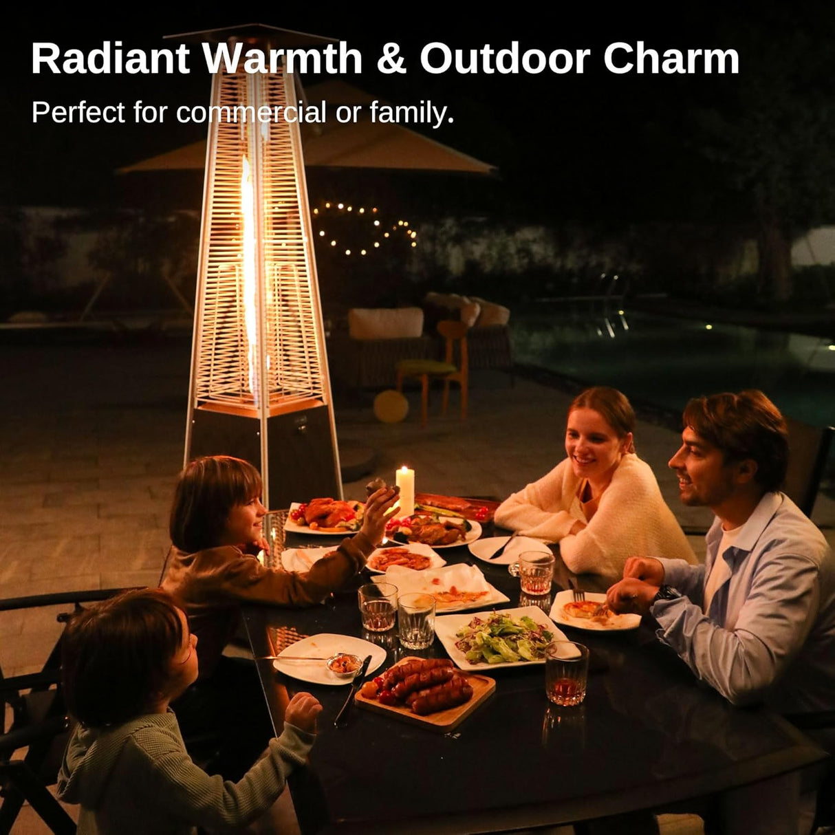 Calentador de patio al aire libre tubo cuarzo EAST OAK