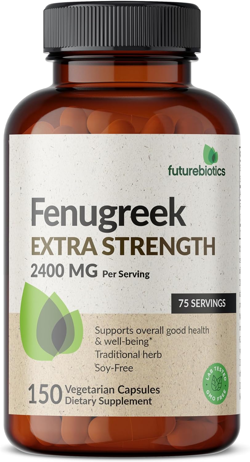 Fenogreco Extra Strength 2400 mg, 150 cápsulas vegetarianas sin OMG