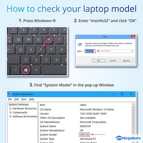 Batería para laptop Hp de alto rendimiento LA04 NinjaBatt