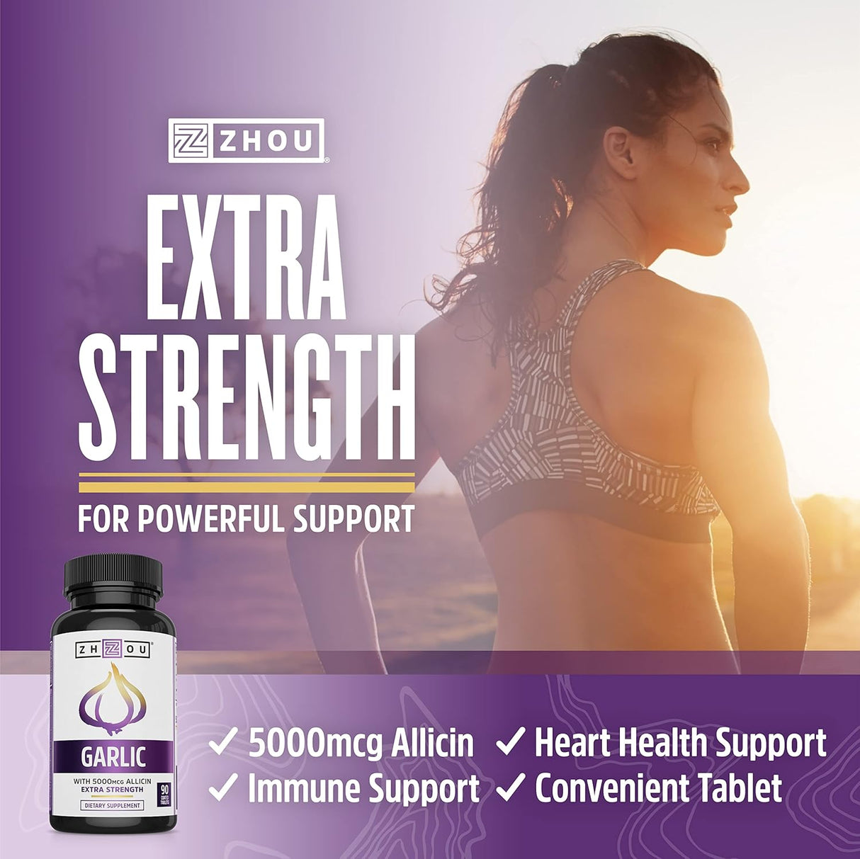 Suplementos Ajo extra fuerte con alicina de inmunidad