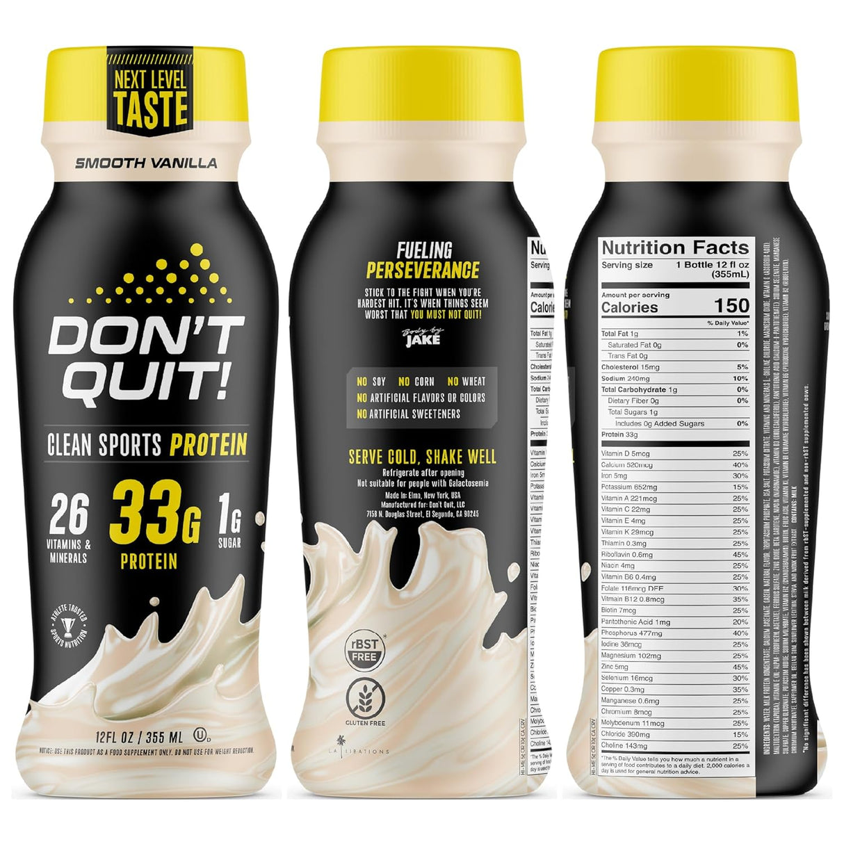 Batido de Proteínas Clean Sports 33g, 26 vitaminas, 1g azúcar, 12u