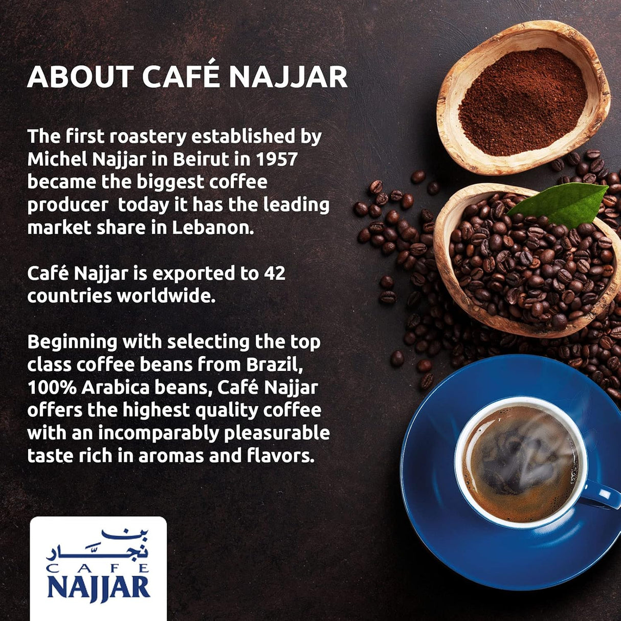 Café Najjar, Café Turco Descafeinado 200g, 100% Arábica