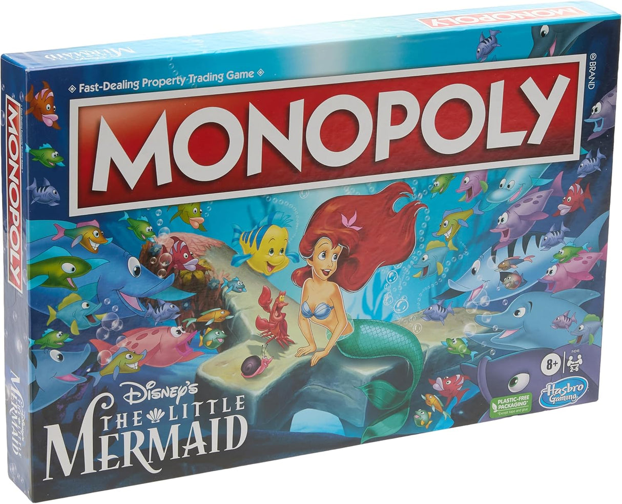 Monopoly Disney La Sirenita, Juego de Mesa, 2-6 Jugadores