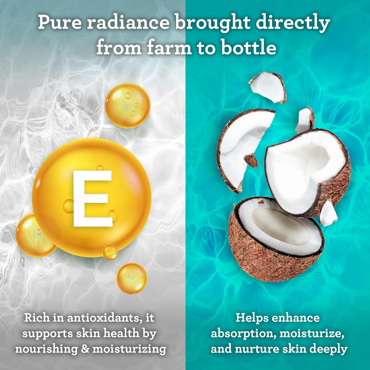 Aceite de Vitamina E 100% Puro, 15000 IU, con Aceite de Coco