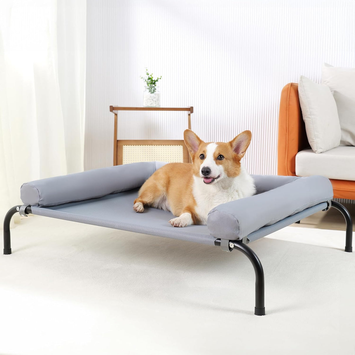Cama Elevada para Perro, Marca Desconocida, Con Almohadas, Mediana