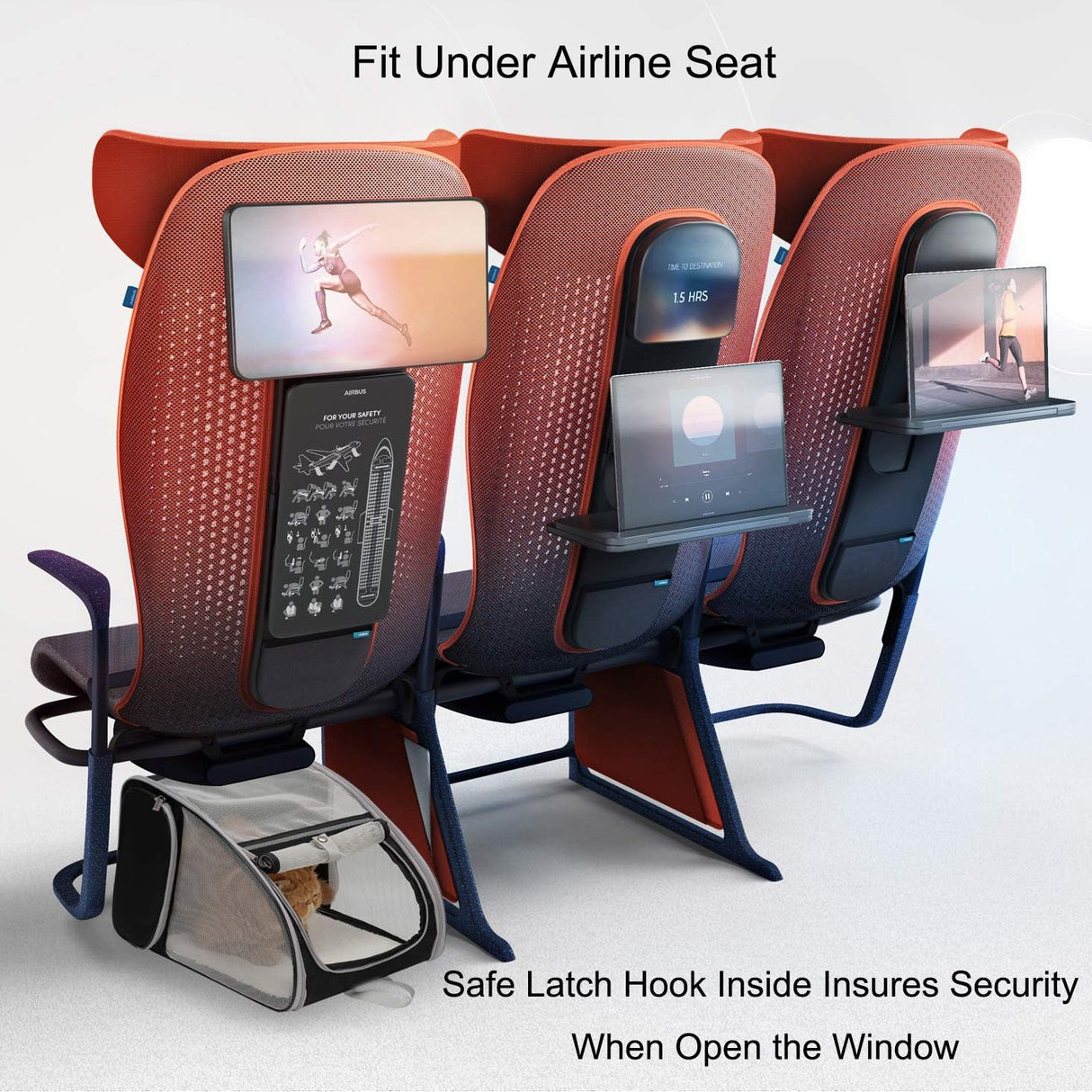 Mochila para mascotas para gatos malla totalmente ventilada