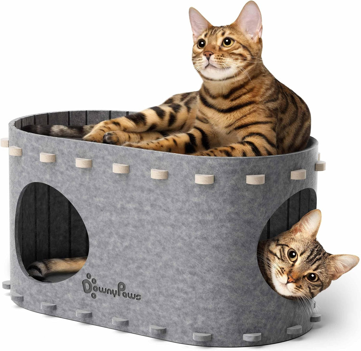 Casa para Gatos DownyPaws, Cueva Enrollable, PeekaPurr