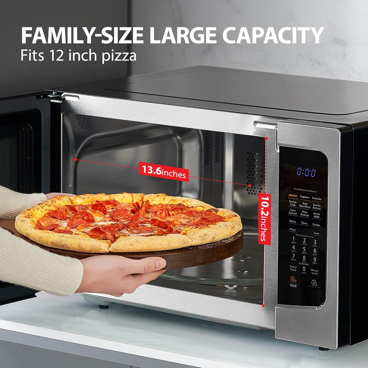 Microondas 4 en 1 Toshiba, Convección, Freír al Aire, ML-EC42P