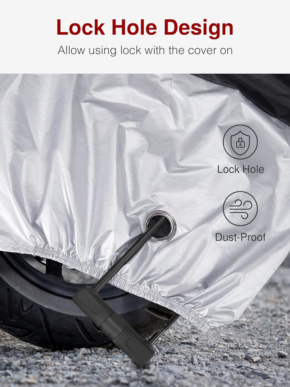 Funda de bicicleta exterior impermeable con orificio para candado