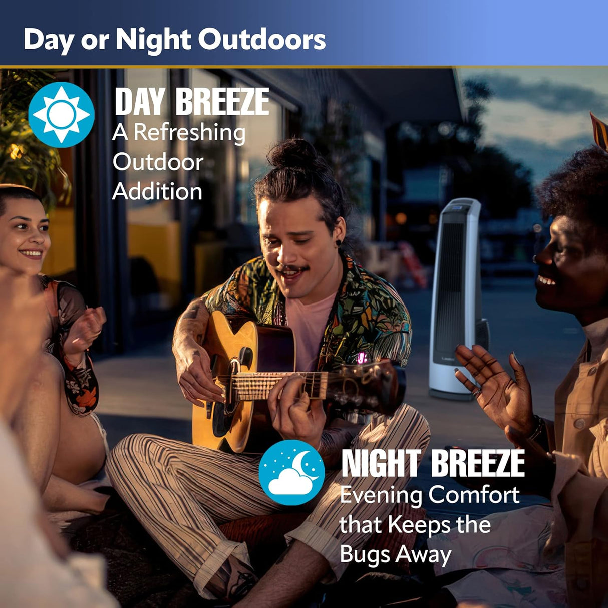 Ventilador de Torre Oscilante Lasko, 4 velocidades, YF202