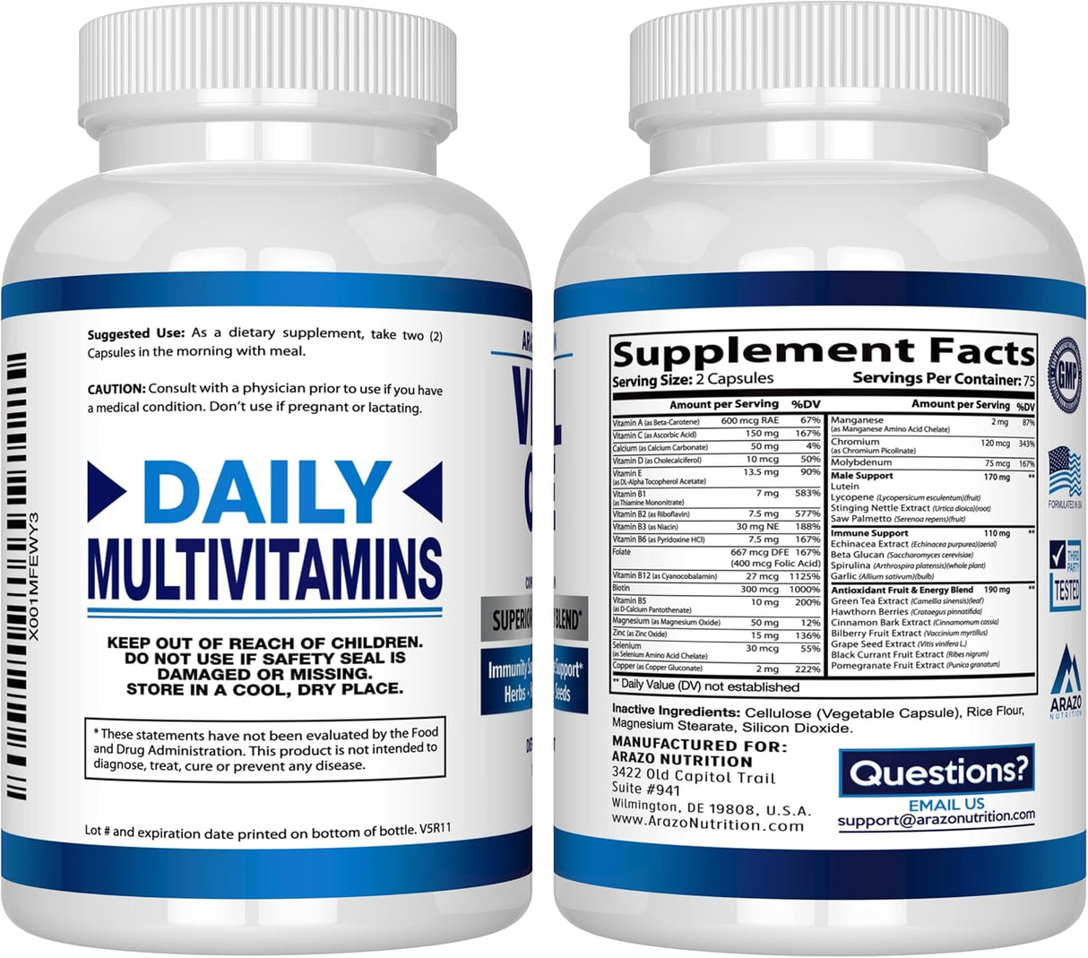 Suplemento Vita One para hombre integral multivitamínico