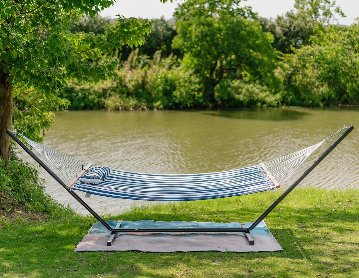 Hamaca Doble Lazy Daze 12 FT, Con Barrotes y Almohada, 450 lbs