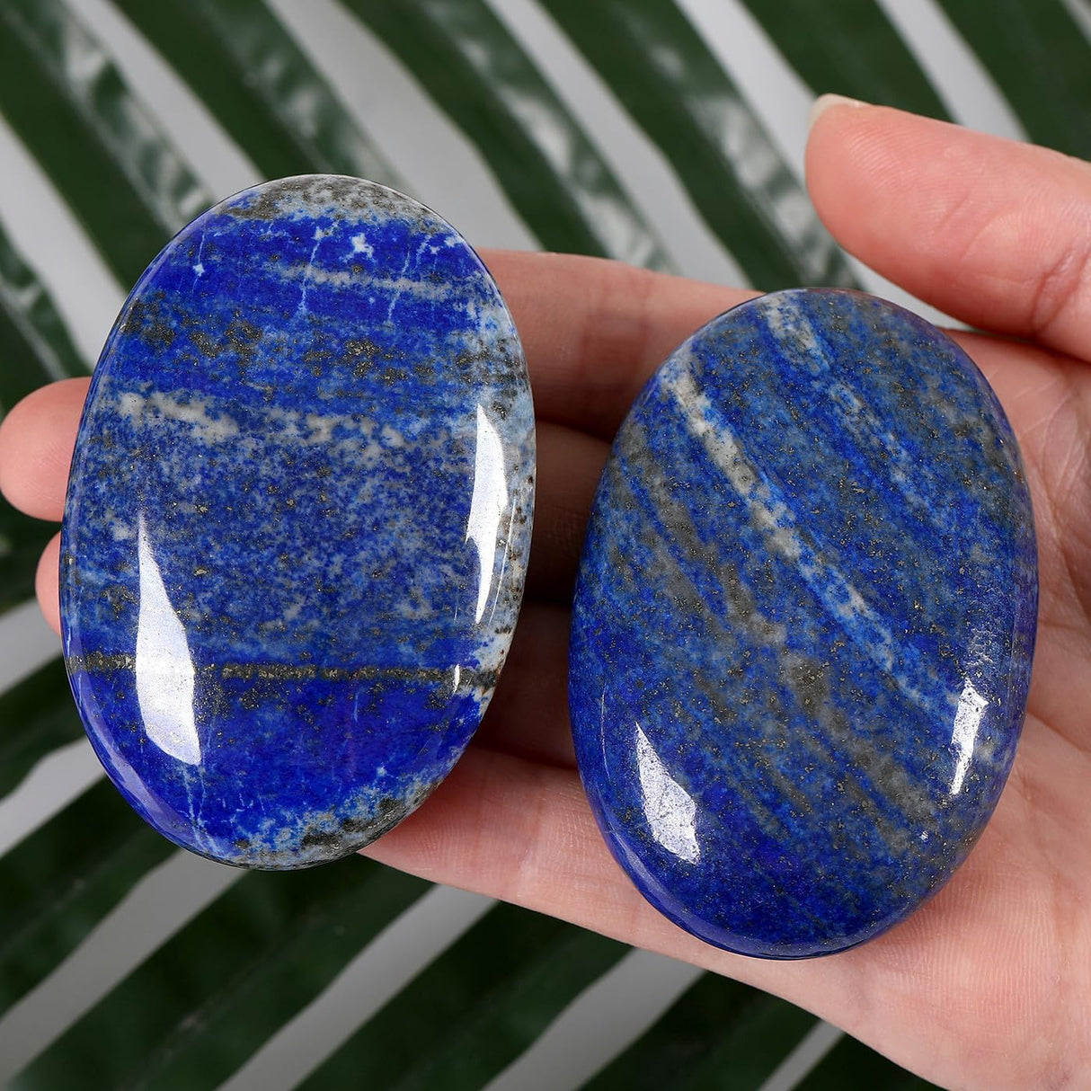 Cristales de lapislázuli de 2.4 pulgadas, piedras preciosas