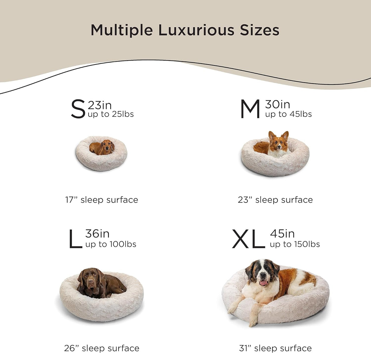 Cama Donut Calmante para Mascotas Best Friends, Grande 36