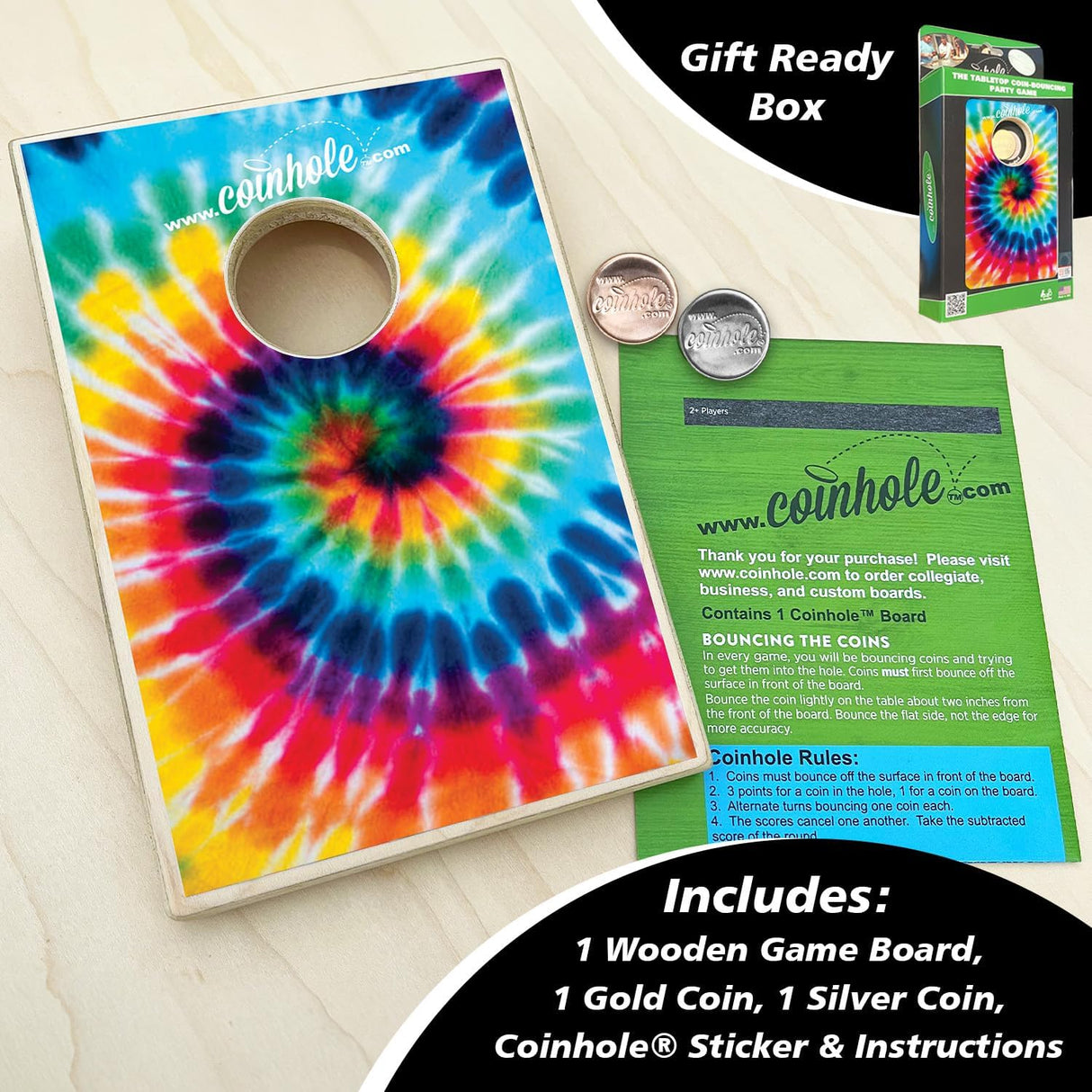 Juego de Mesa Coin Bouncing Party | Cornhole Viaje | Solo Tablero