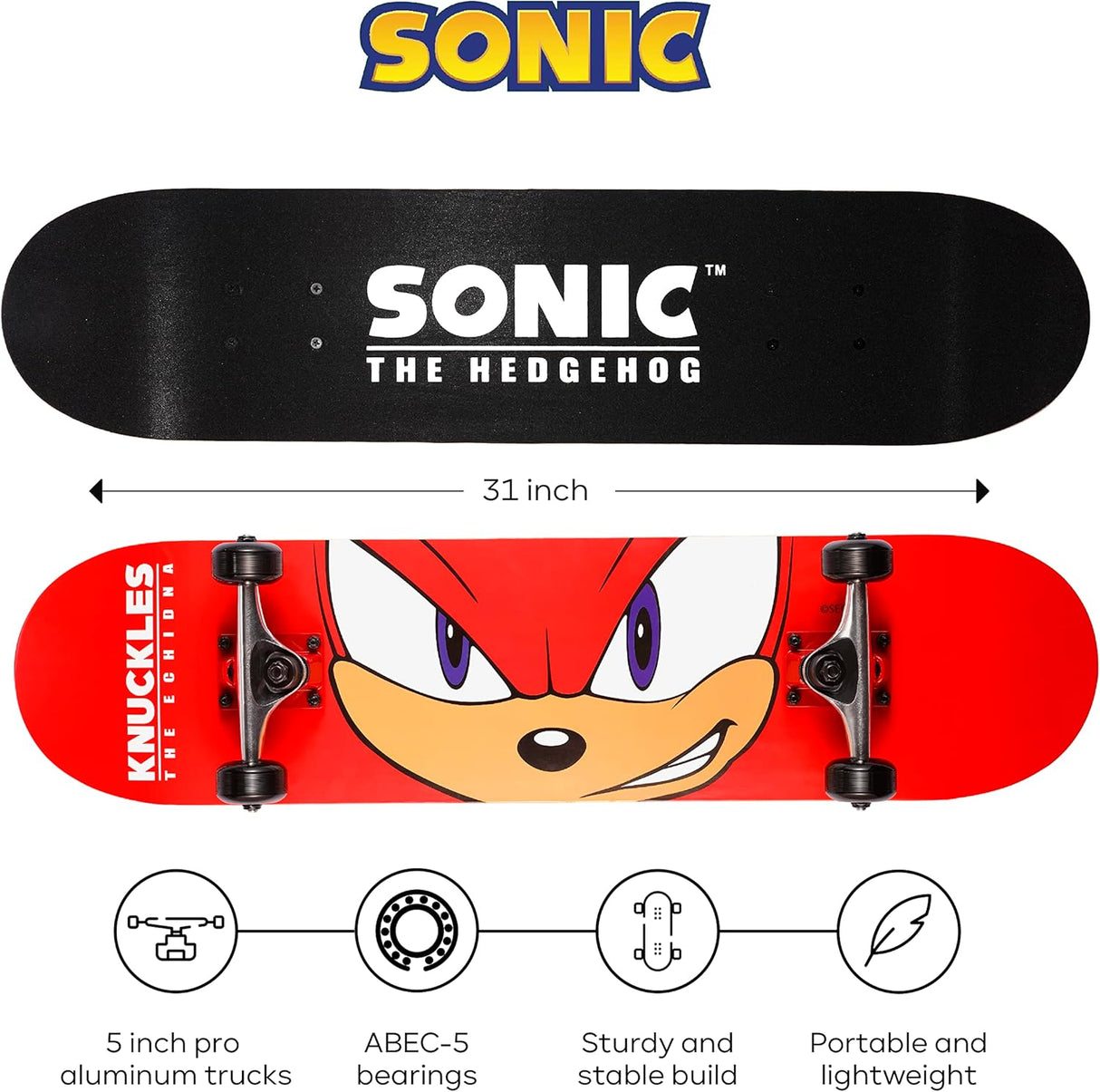 Patineta Cruiser con Rodamientos ABEC 5 - Sonic y Amigos