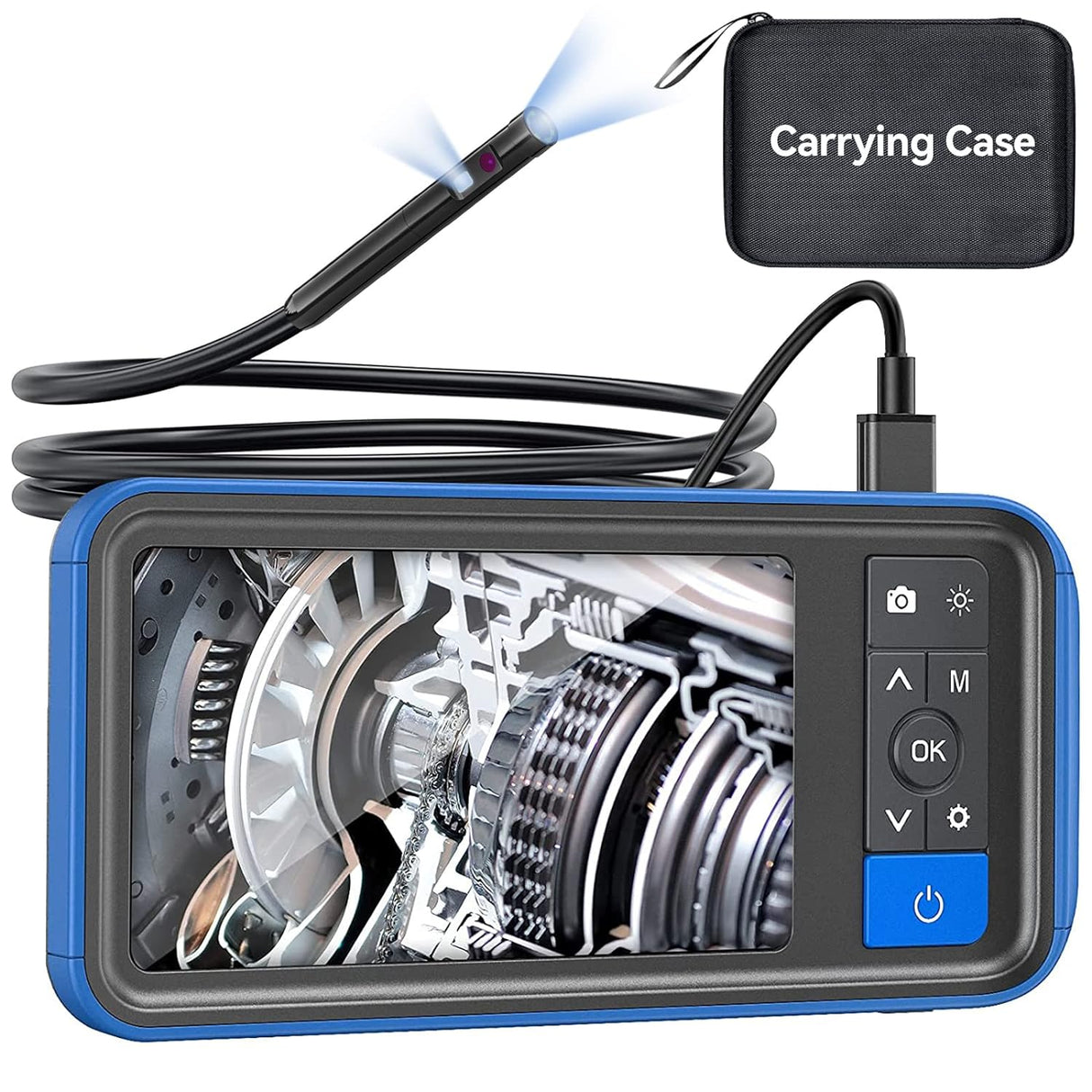 Teslong - Cámara endoscopio de doble lente con luz.